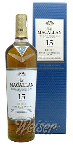 Whisky Schottland Speyside Macallan 15 Jahre Triple Cask Matured 0 7 Ltr Fine Oak